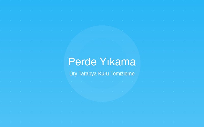 Perde Yıkama hizmeti